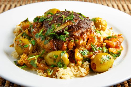 Moroccan Chicken Tagine with Olives and Preserved Lemons Recipe
