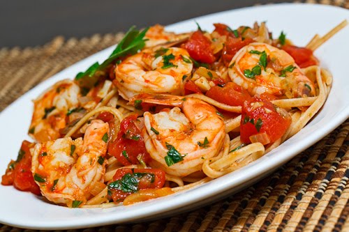 Shrimp Linguine in a Tomato and White Wine Sauce - Closet Cooking