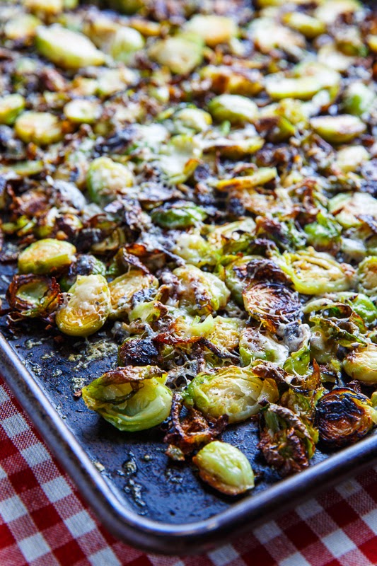 Parmesan Roasted Brussels Sprouts with Double Smoked Bacon