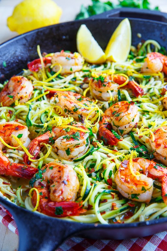 Shrimp Scampi with Zucchini Noodles - Closet Cooking