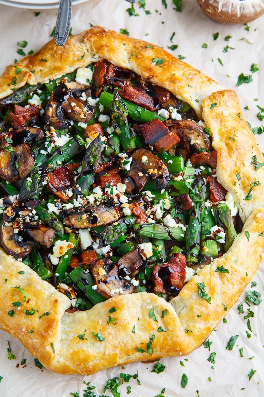 Asparagus and Mushroom Galette with Bacon, Goat Cheese and Balsamic ...