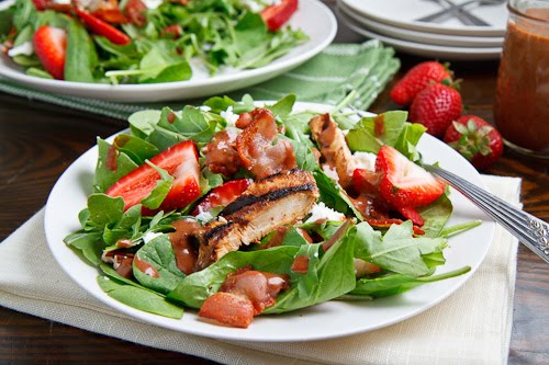 Strawberry and Balsamic Grilled Chicken Salad