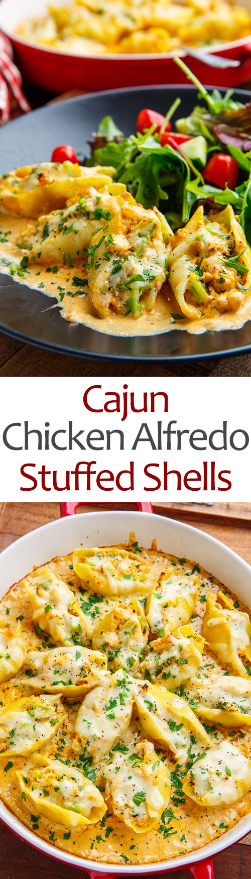 Cajun Chicken Alfredo Stuffed Shells