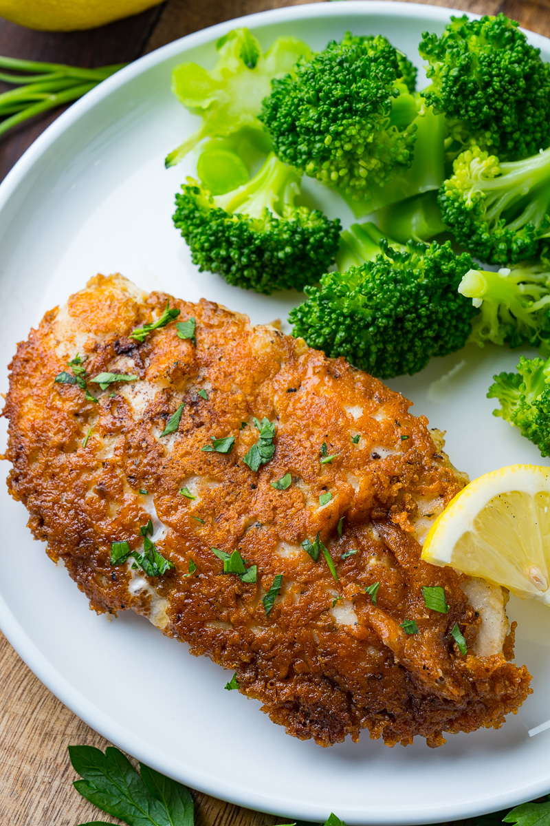 Crispy Parmesan Crusted Chicken - Closet Cooking