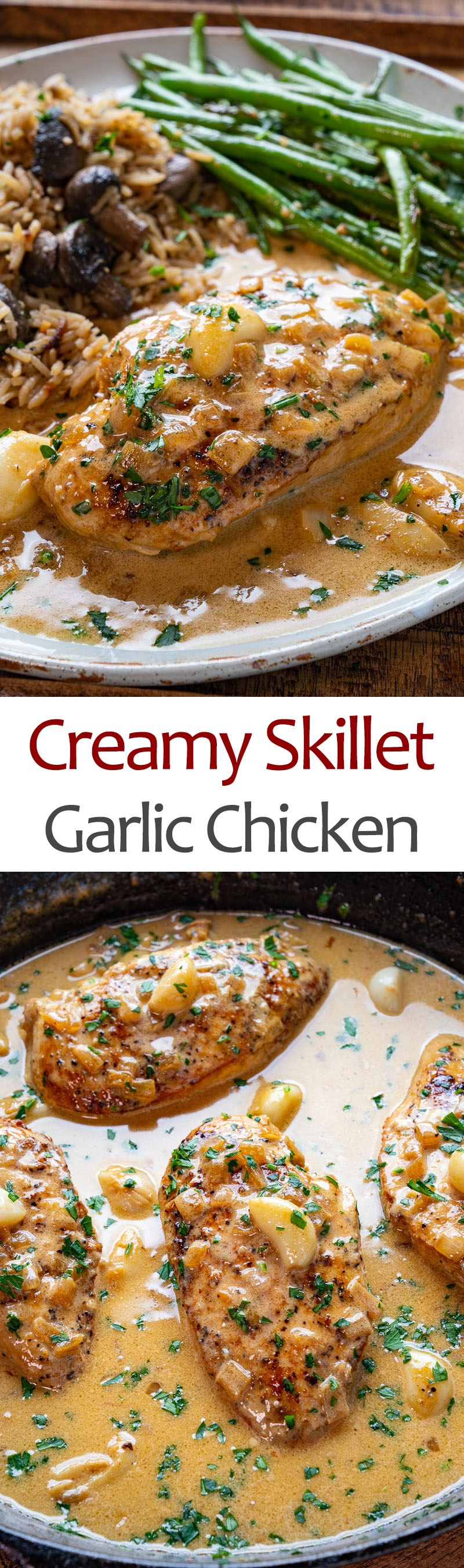 Creamy Skillet Garlic Chicken - Closet Cooking
