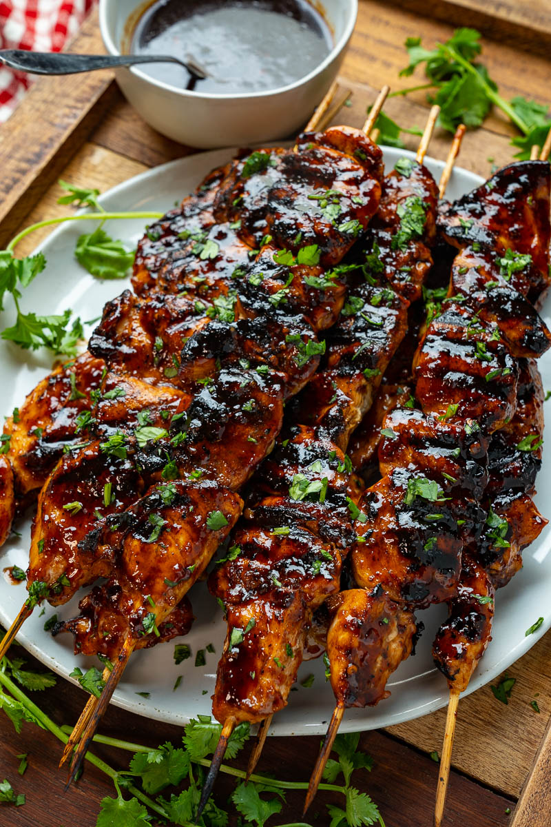 Honey Chipotle Grilled Chicken Skewers - Closet Cooking
