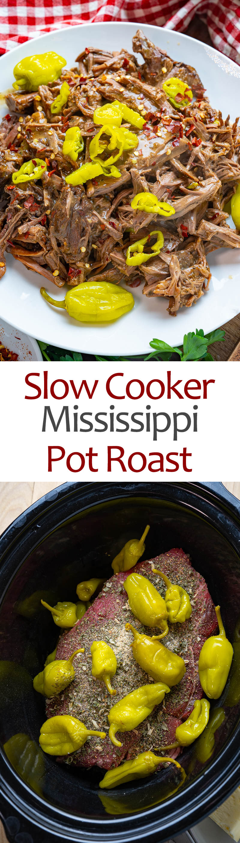 Slow Cooker Mississippi Pot Roast - Closet Cooking
