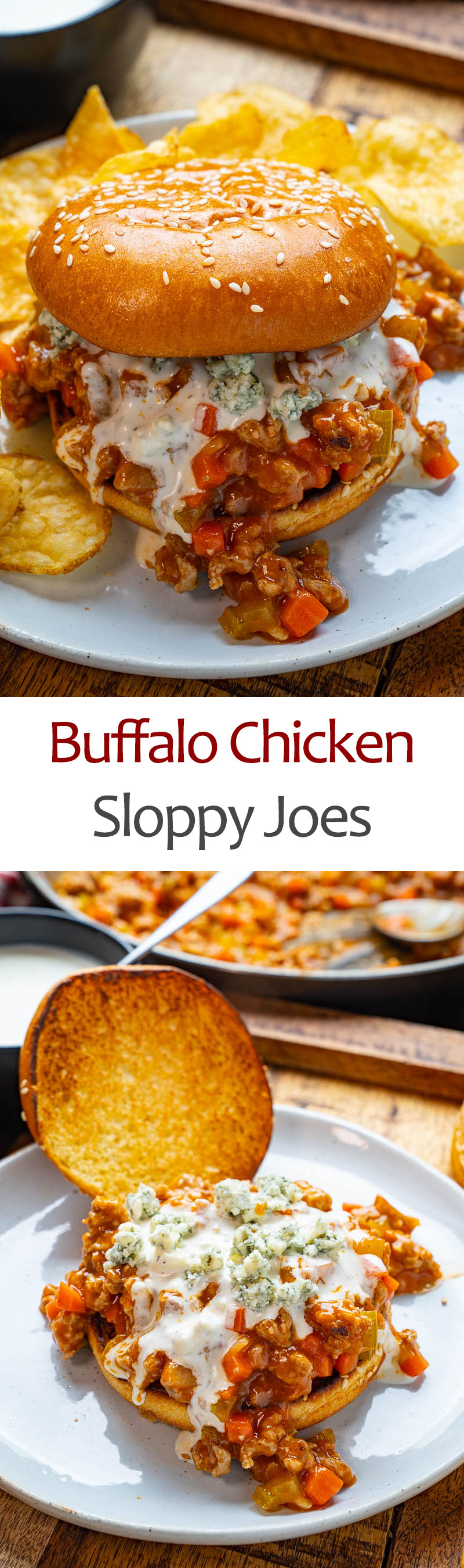 Buffalo Chicken Sloppy Joes - Closet Cooking