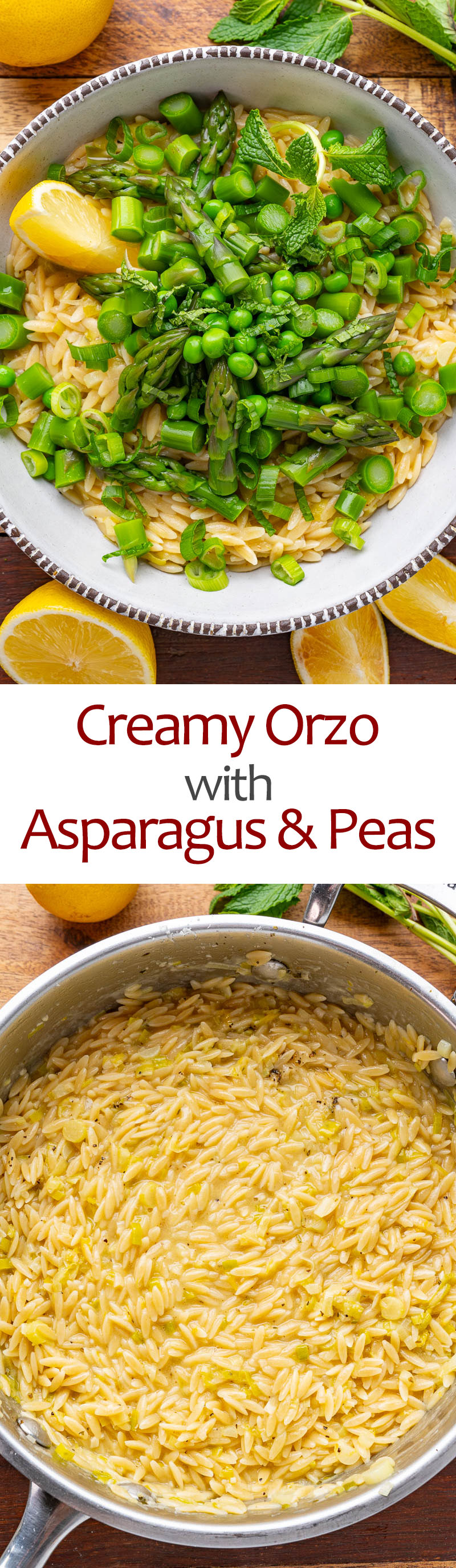 Creamy Orzo with Asparagus and Peas
